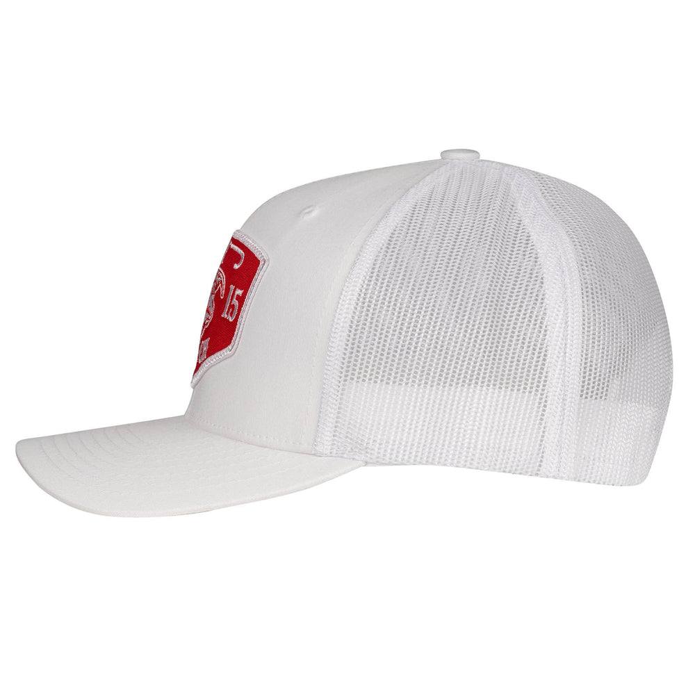 
                  
                    Lazy J Ranch White Red Ranch Mid Profile Trucker Hat-WHITE3RR
                  
                