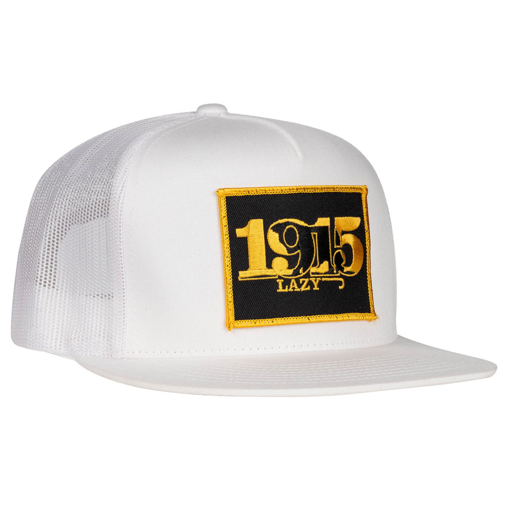 Lazy J Ranch White Retro 1915 Classic Five Panel Trucker Hat