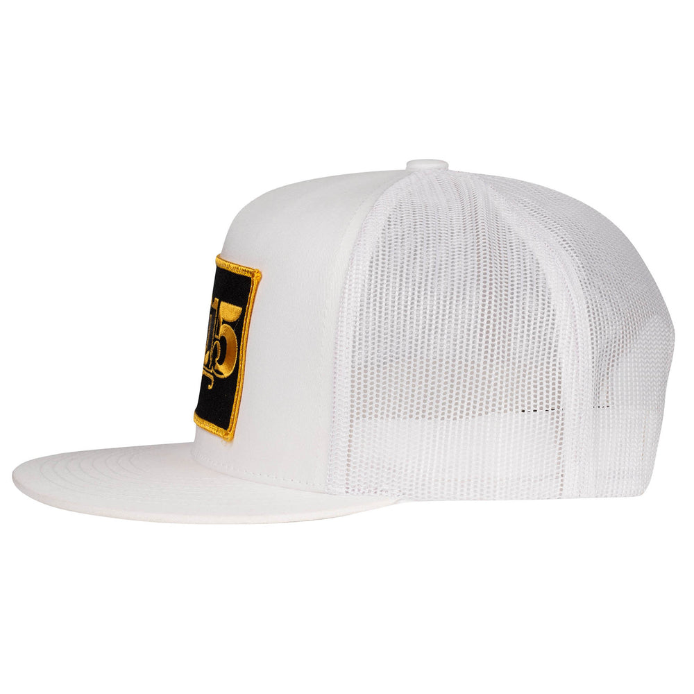 
                      
                        Lazy J Ranch White Retro 1915 Classic Five Panel Trucker Hat
                      
                    