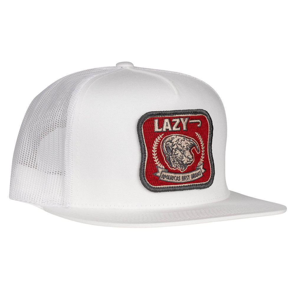 Lazy J Ranch White America's Best Classic Five Panel Trucker Hat