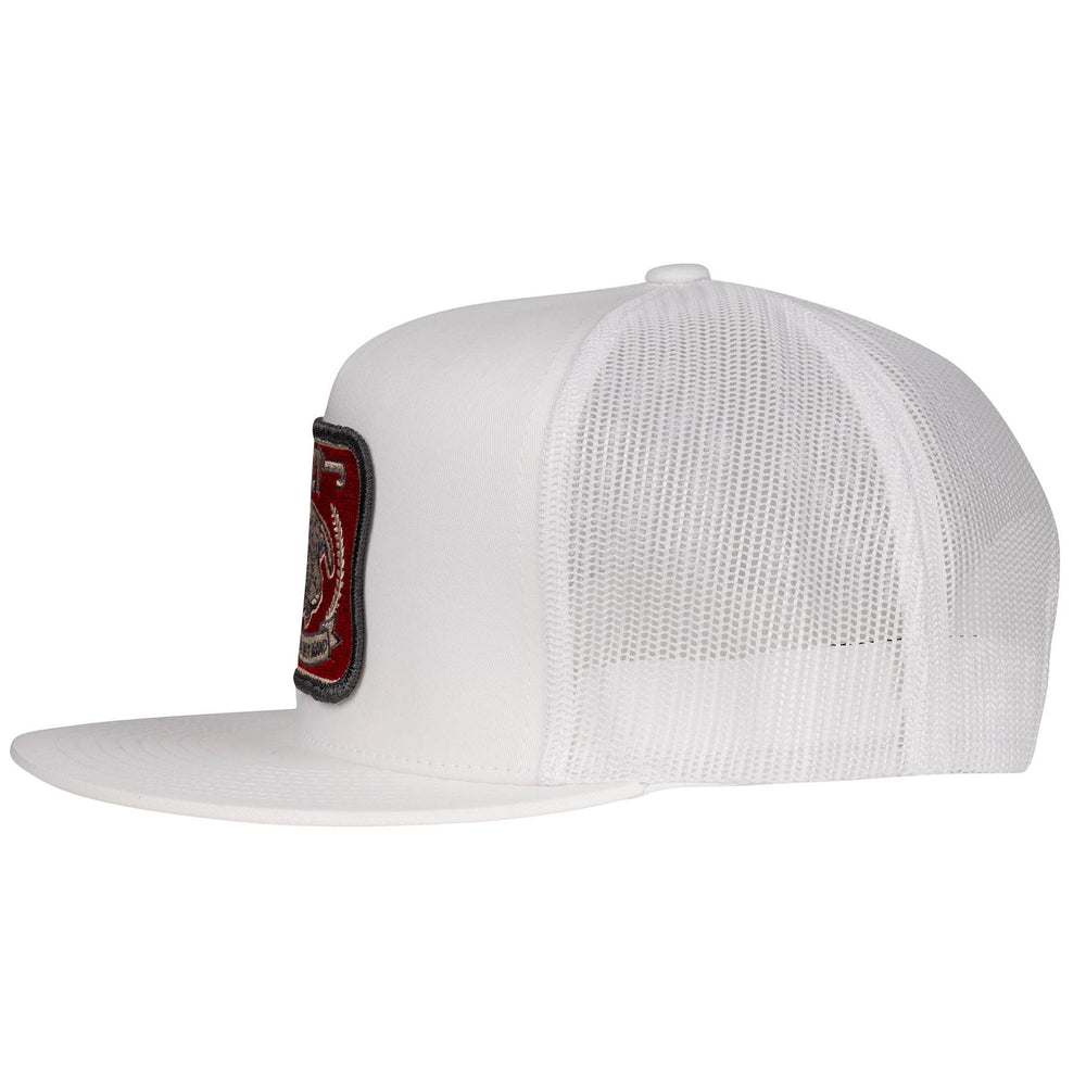 
                      
                        Lazy J Ranch White Red America's Best Brand Classic Five Panel Trucker Hat
                      
                    