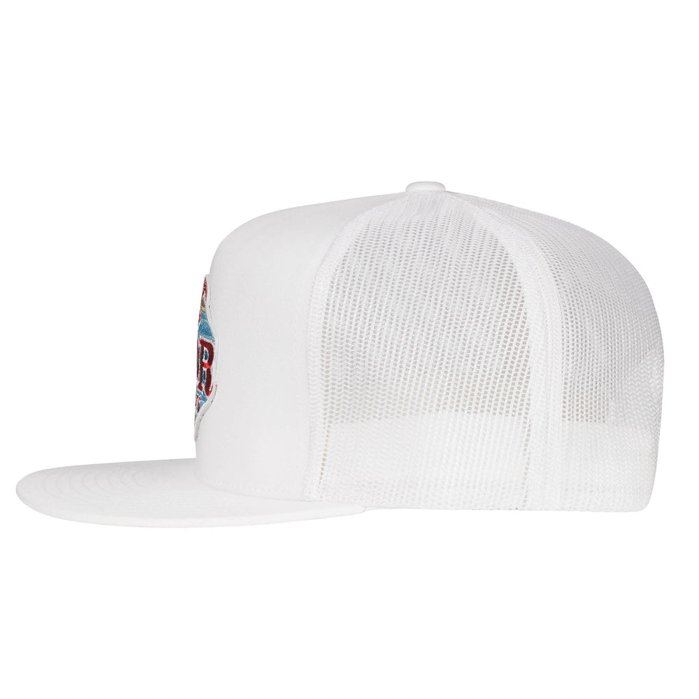 
                  
                    Lazy J Ranch White Conquest Classic Five Panel Trucker Hat-Lazy J Ranch Wear
                  
                