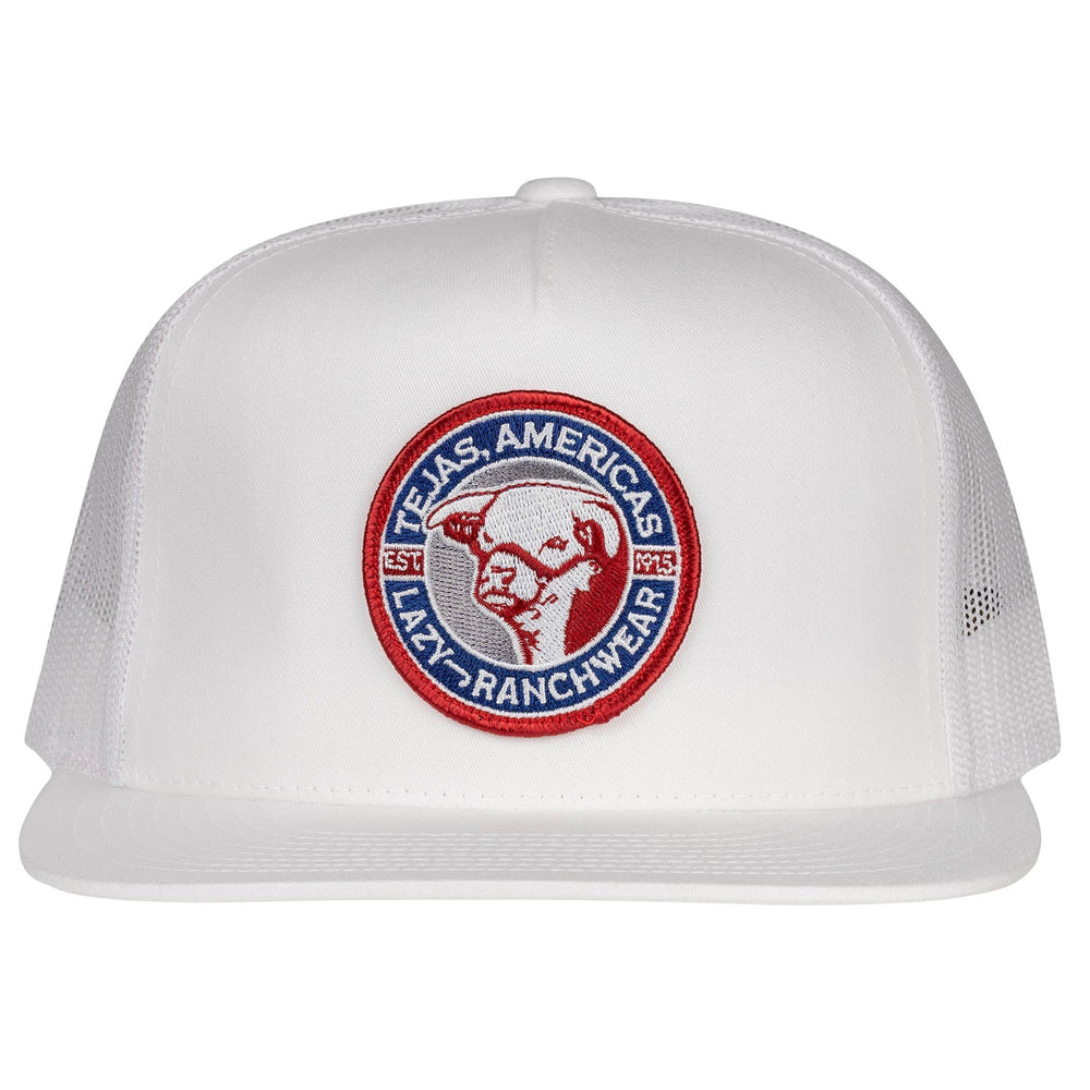 
                  
                    Lazy J Ranch White Tejas Classic Five Panel Trucker Hat-Lazy J Ranch Wear
                  
                