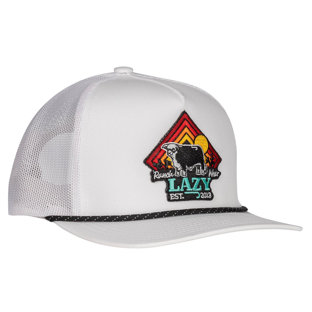 
                      
                        Lazy J Ranch White Cactus Rise Mid Profile Trucker Hat
                      
                    