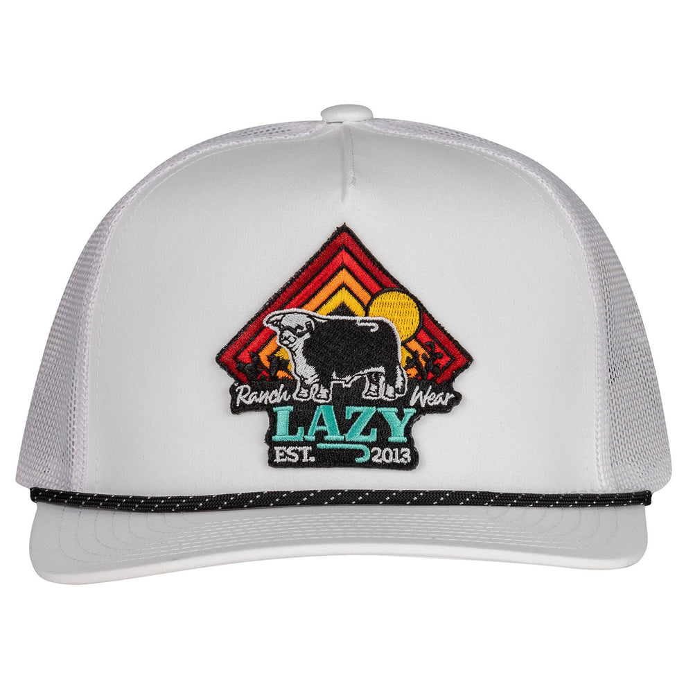 
                      
                        Lazy J Ranch White Cactus Rise Mid Profile Trucker Hat
                      
                    