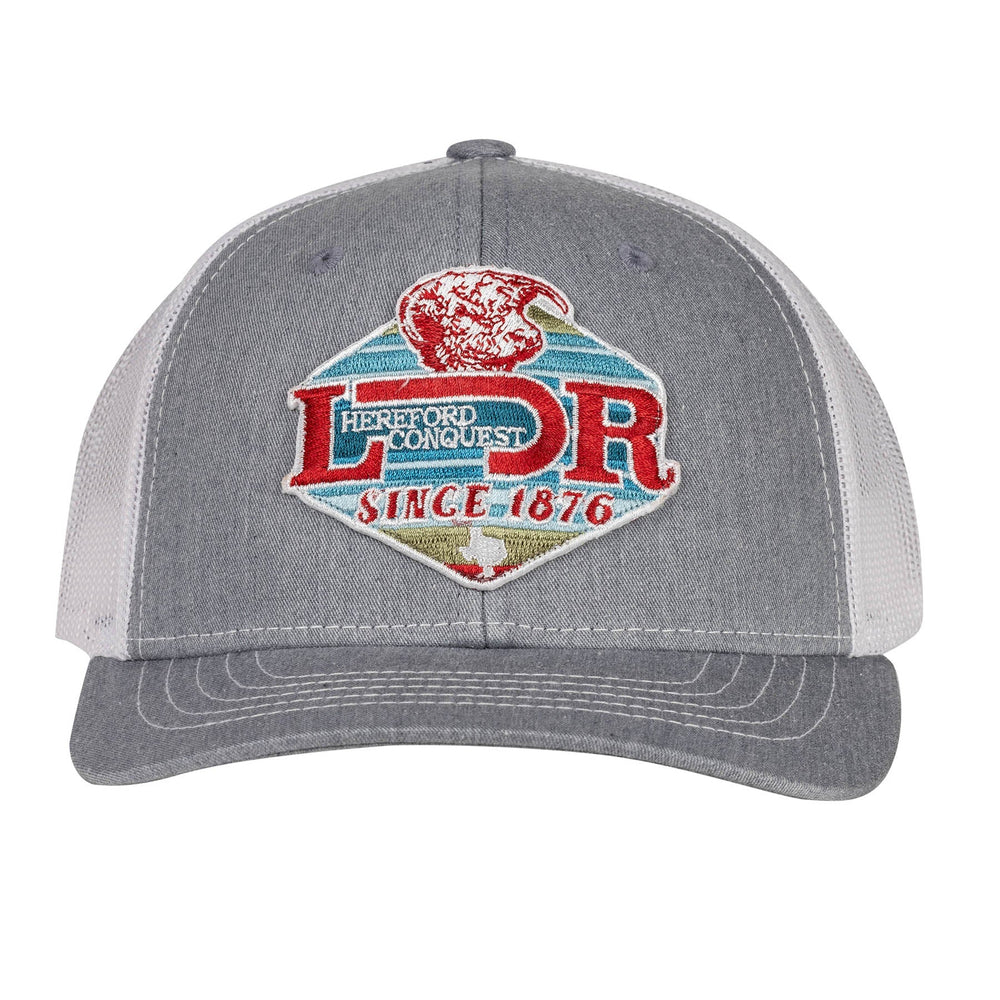 
                  
                    Lazy J Ranch Heather & White Conquest Youth Patch Hat-Lazy J Ranch Wear
                  
                