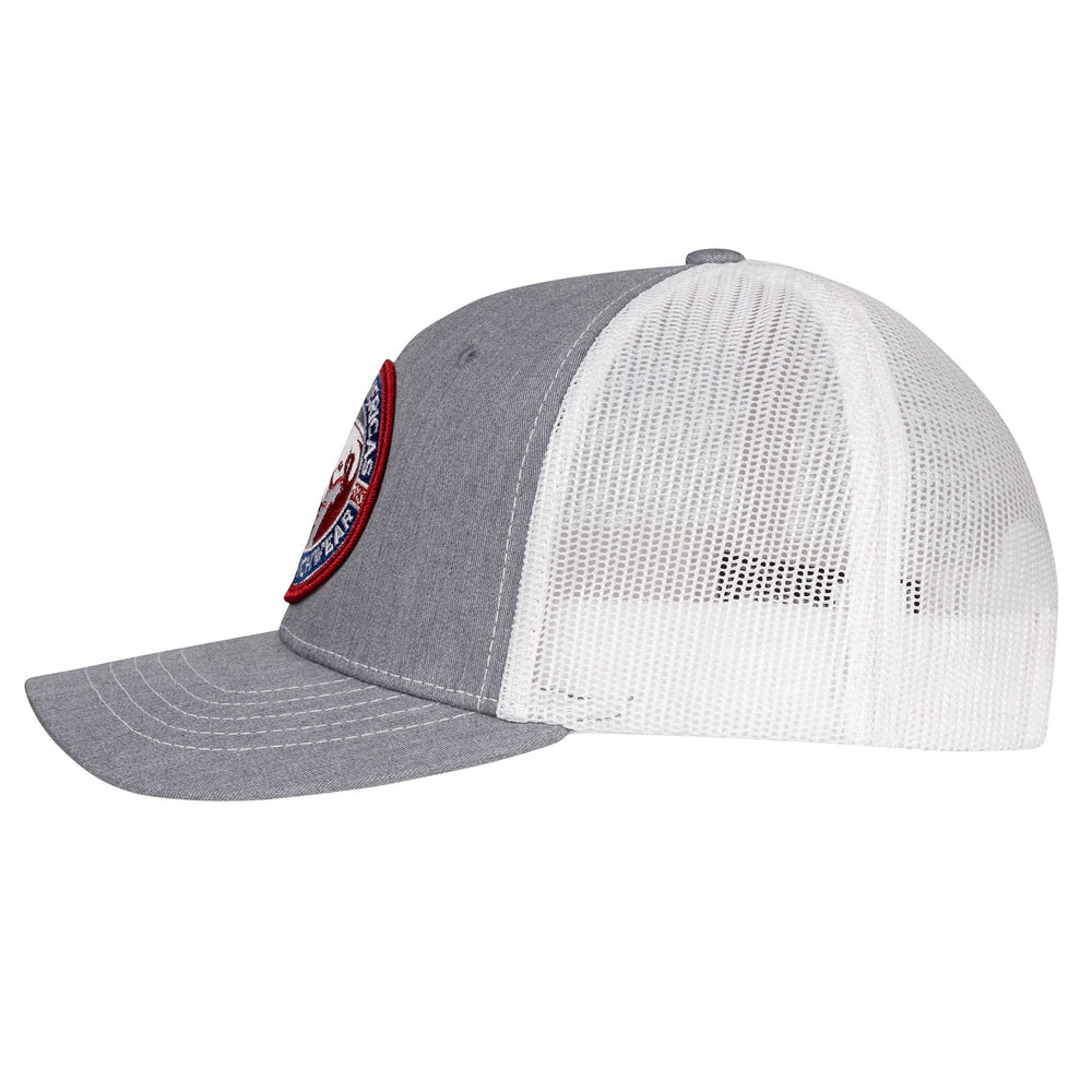 
                  
                    Lazy J Ranch Heather & White Red, White and Blue Tejas Youth Patch Hat-Lazy J Ranch Wear
                  
                
