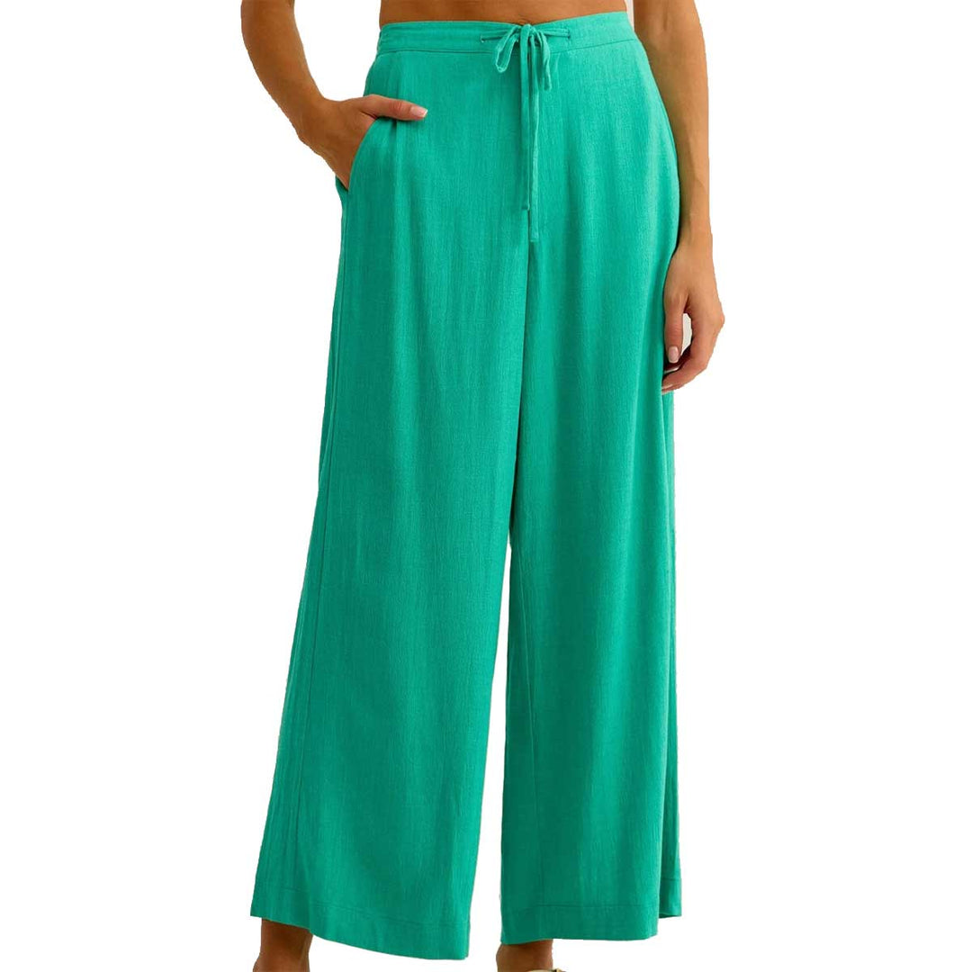 Z Supply Women's Cortez Cropped Pants - Bermuda Green