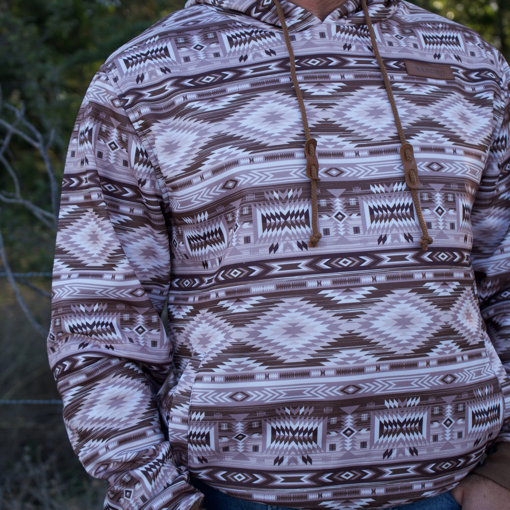 
                      
                        Lazy J Ranch Brown Allover Aztec Print Long Sleeve Hoodie
                      
                    