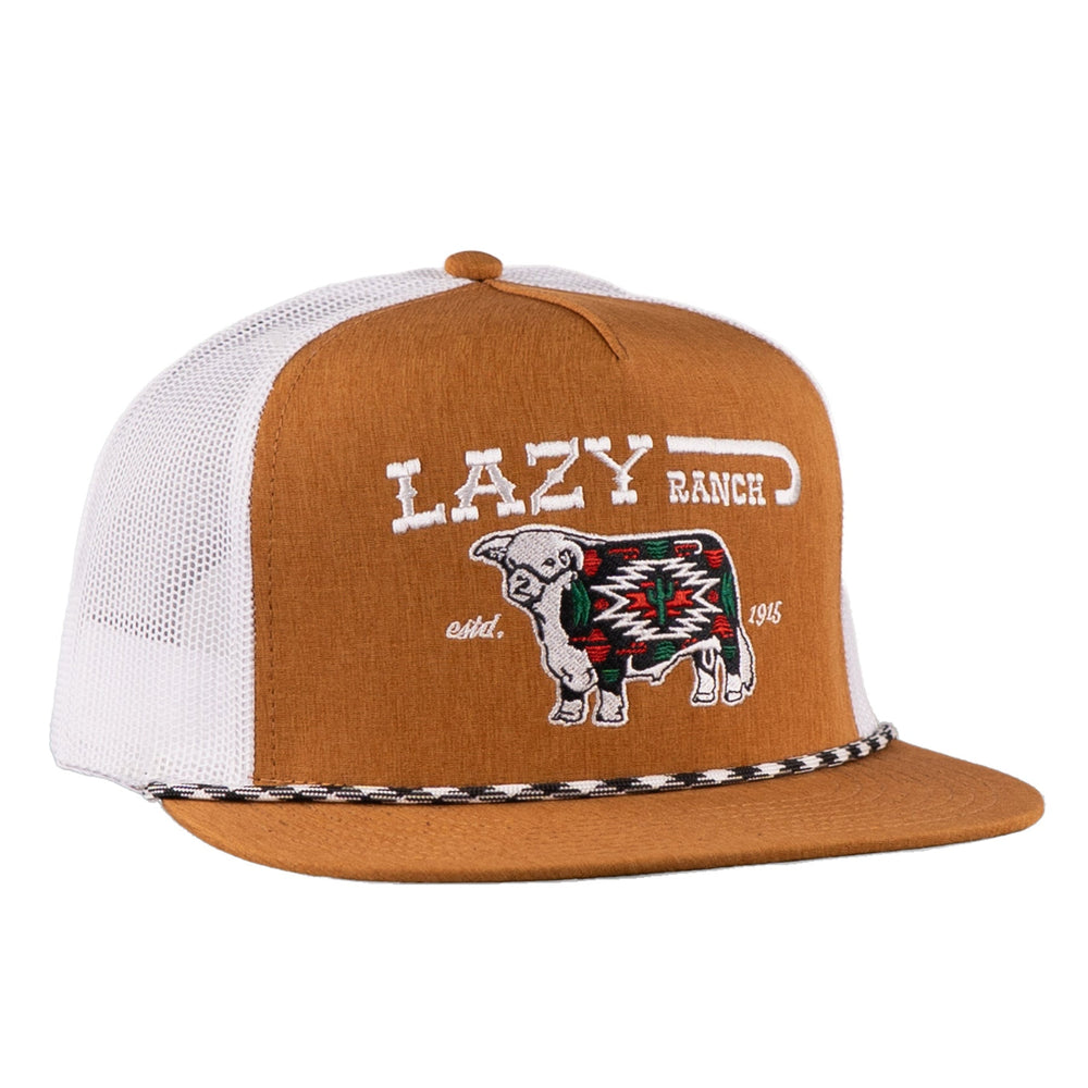 Lazy J Ranch Brown & White Alpine Classic Rope Trucker Hat-Lazy J Ranch Wear