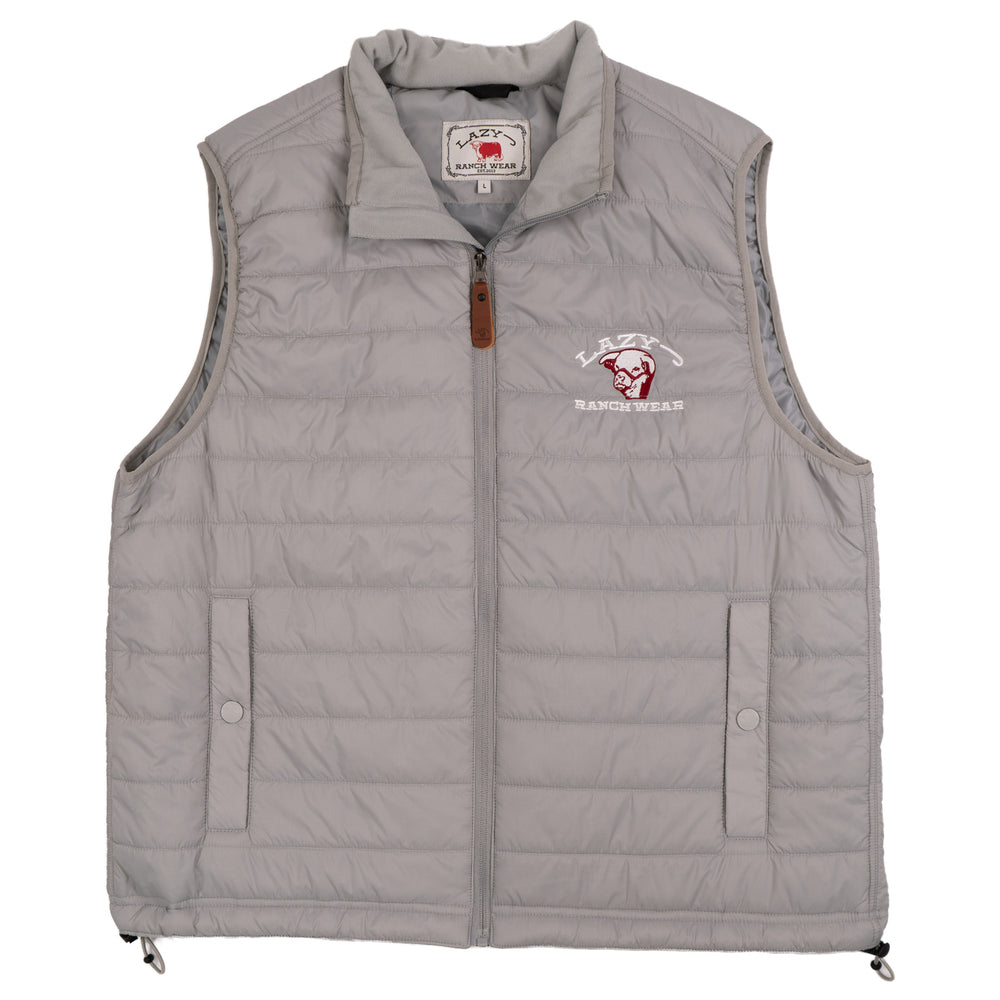 Lazy J Ranch Men's Grey Lightweight Relaxed Fit Vest-