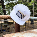 Lazy J White Dominate Quilted Rope High Profile Trucker Hat