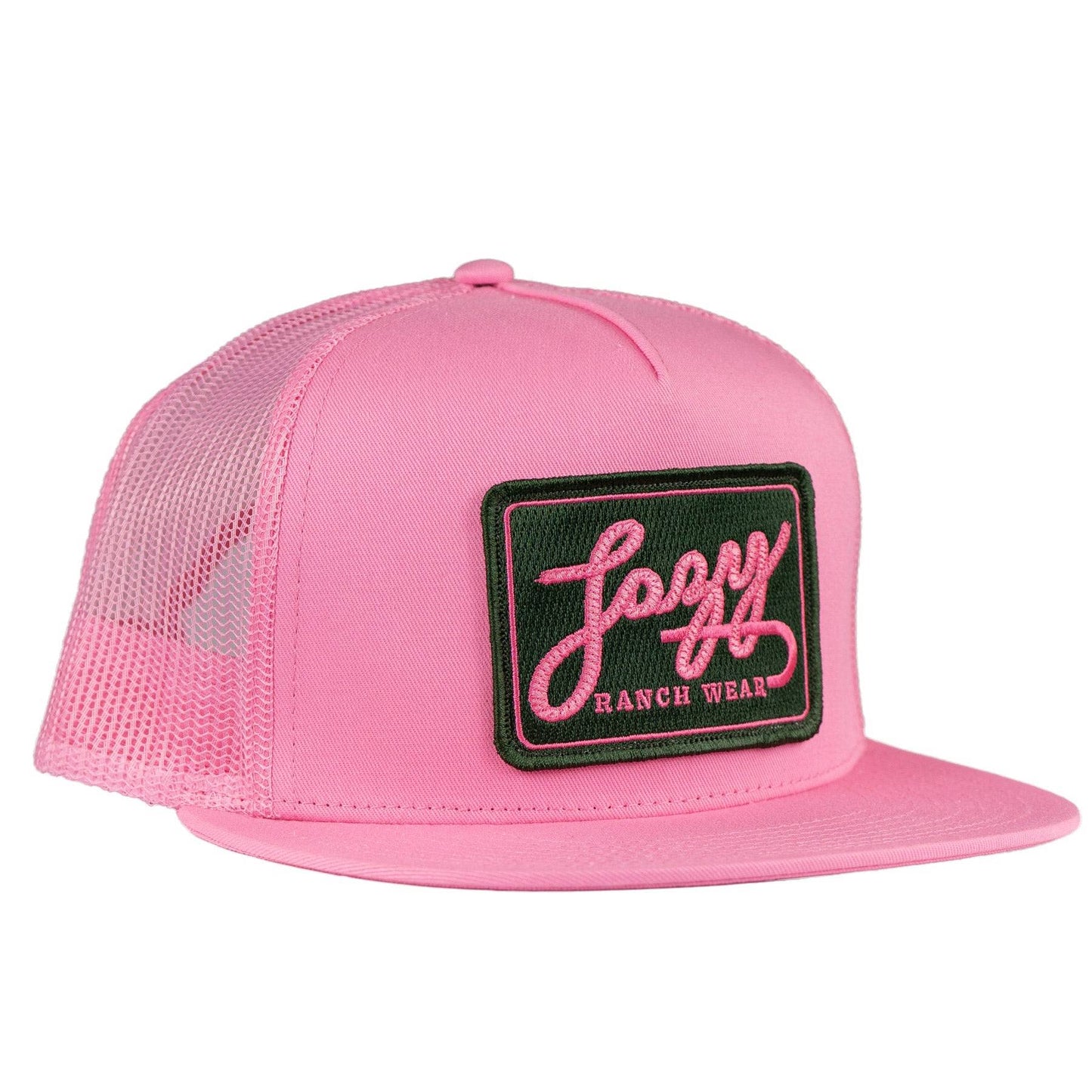 Lazy J Ranch Pink Breakaway Patch Classic Five Panel Trucker Hat-Lazy J Ranch Wear