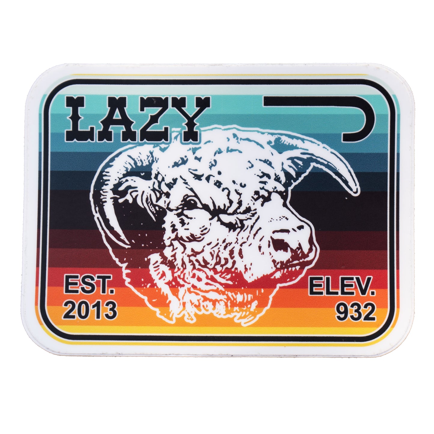 Lazy J Ranch Wear Serape Elevation Sticker