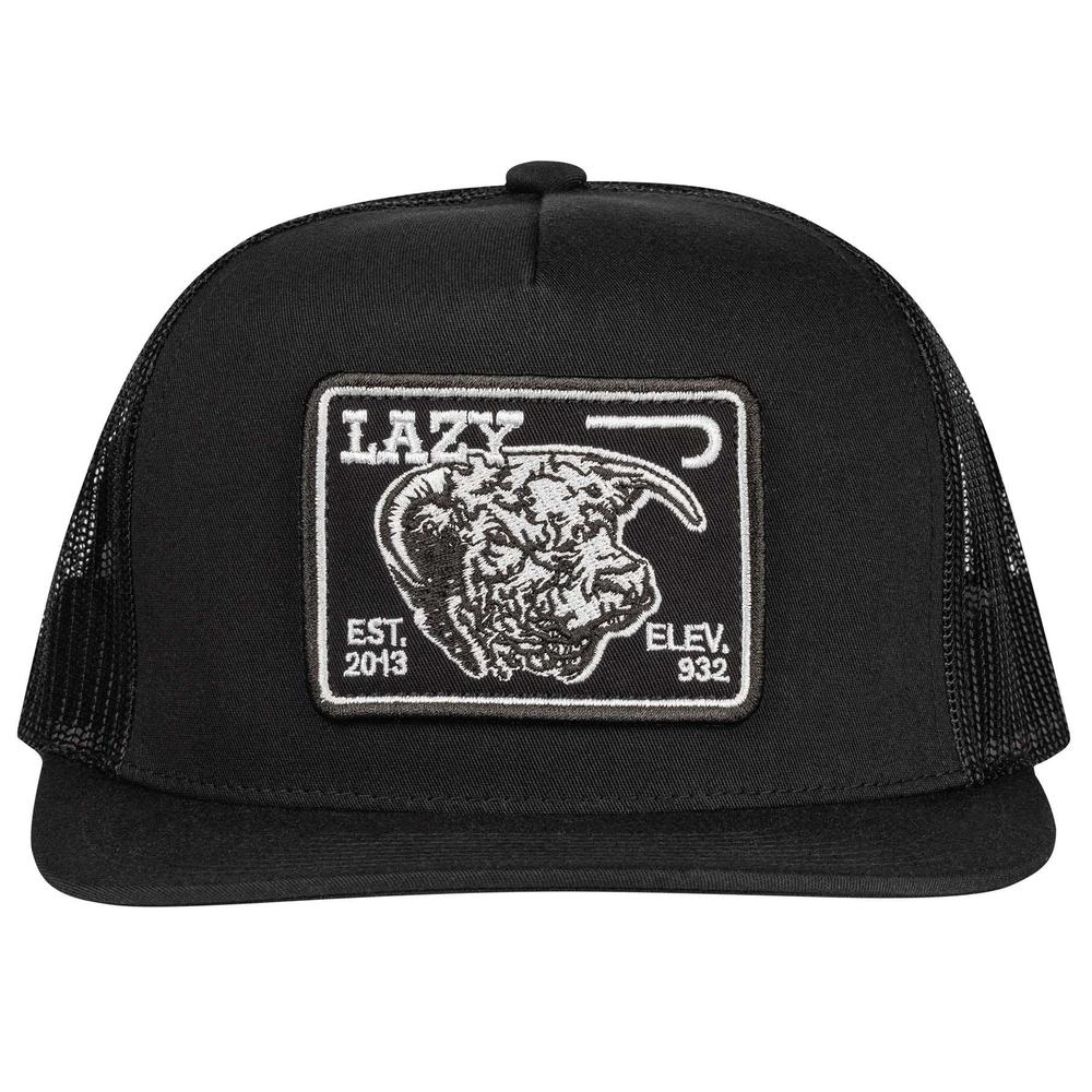 Lazy J Ranch Black Elevation Classic Five Panel Trucker Hat-