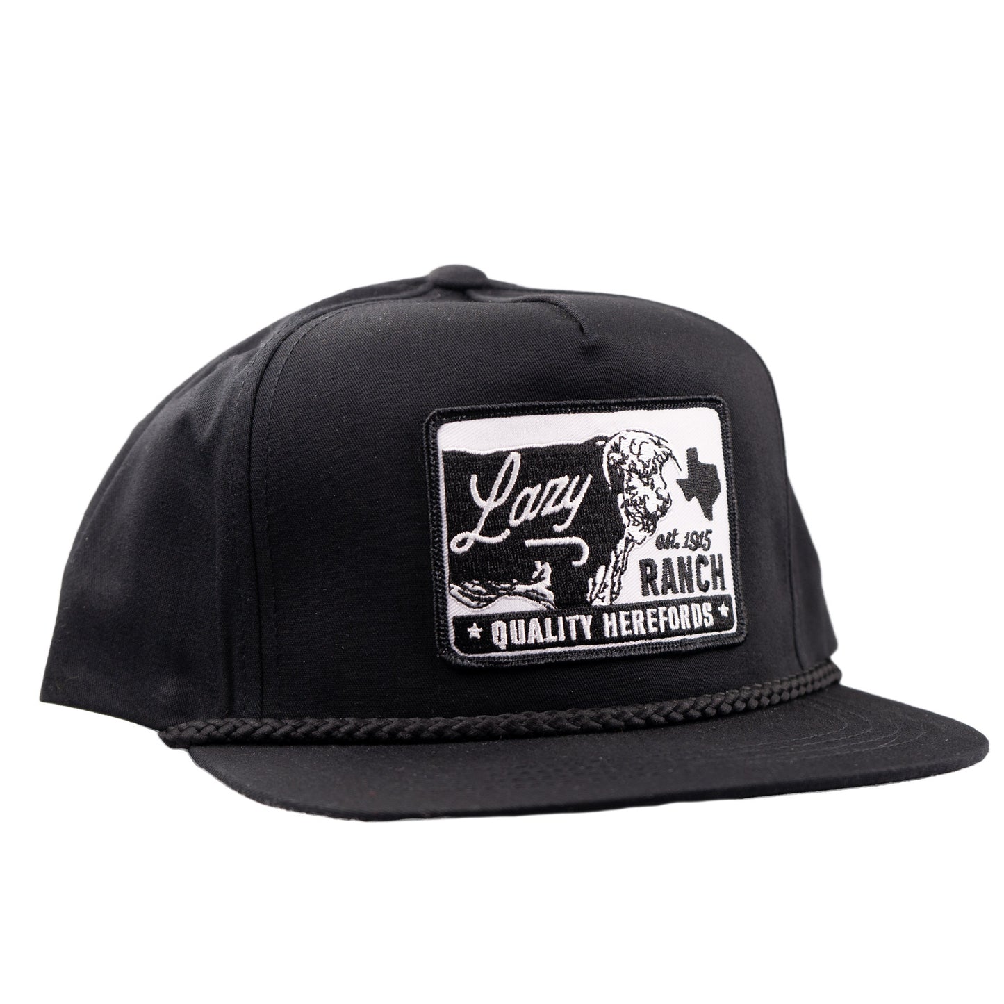 Lazy J Ranch Black Legado Classic Rope Trucker Hat-
