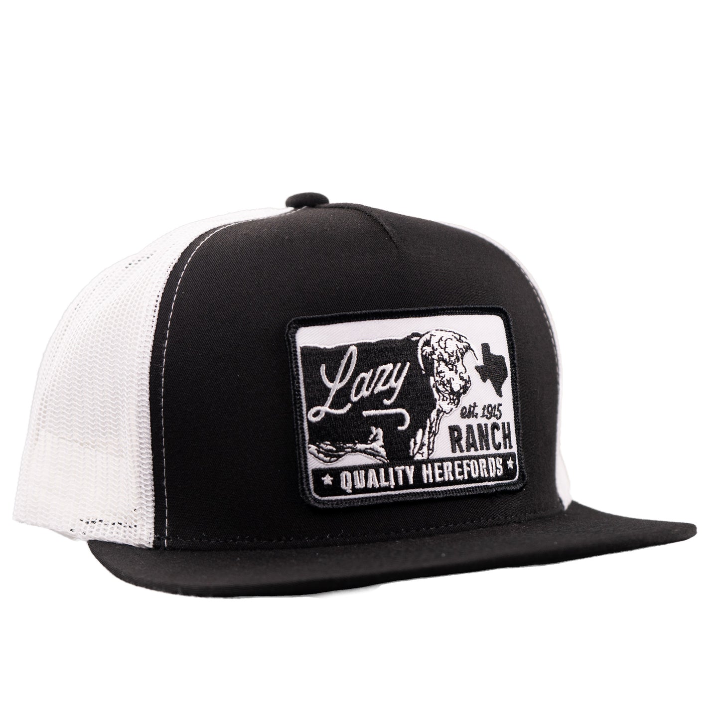 Lazy J Ranch Black & White Legado Classic Five Panel Trucker Hat-