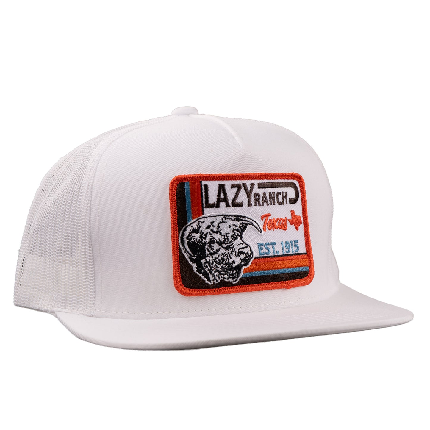 Lazy J Ranch White Rio Grande Classic Five Panel Trucker Hat-