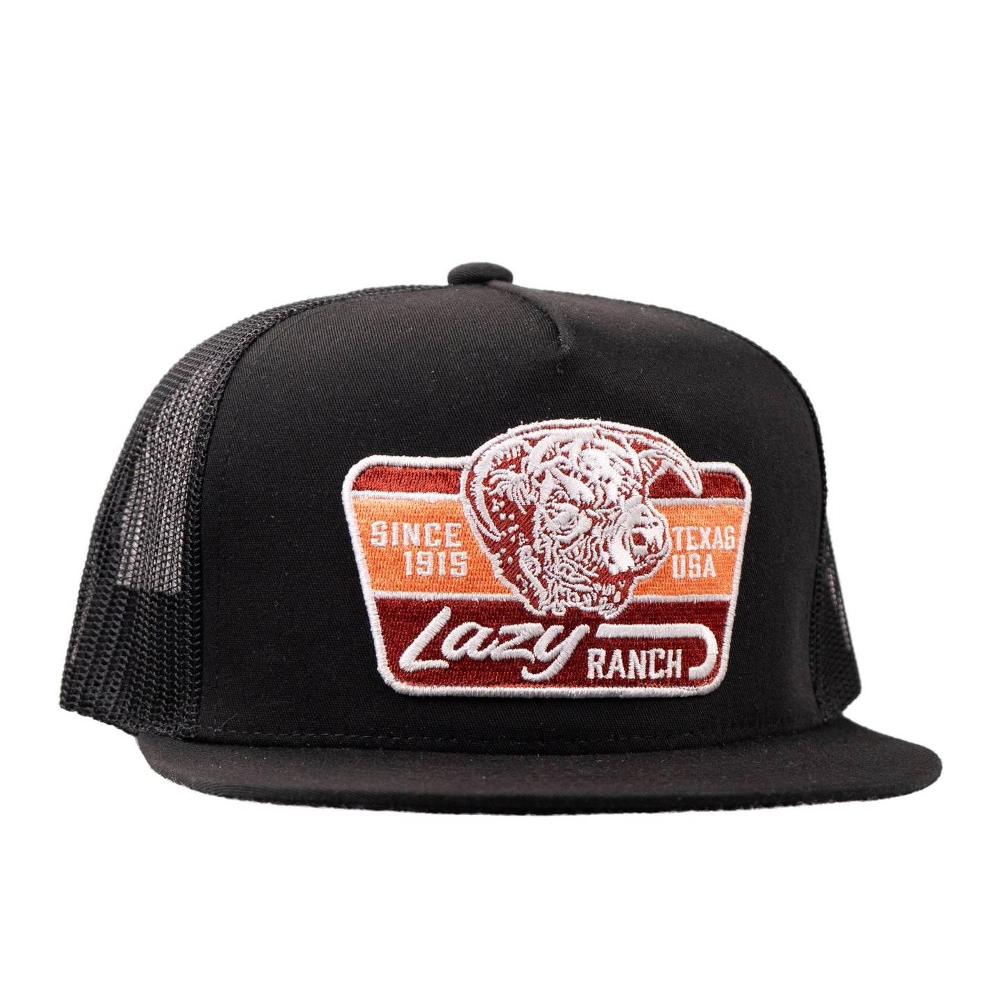 Lazy J Ranch Youth Black Texas Rust Classic Five Panel Trucker Hat-
