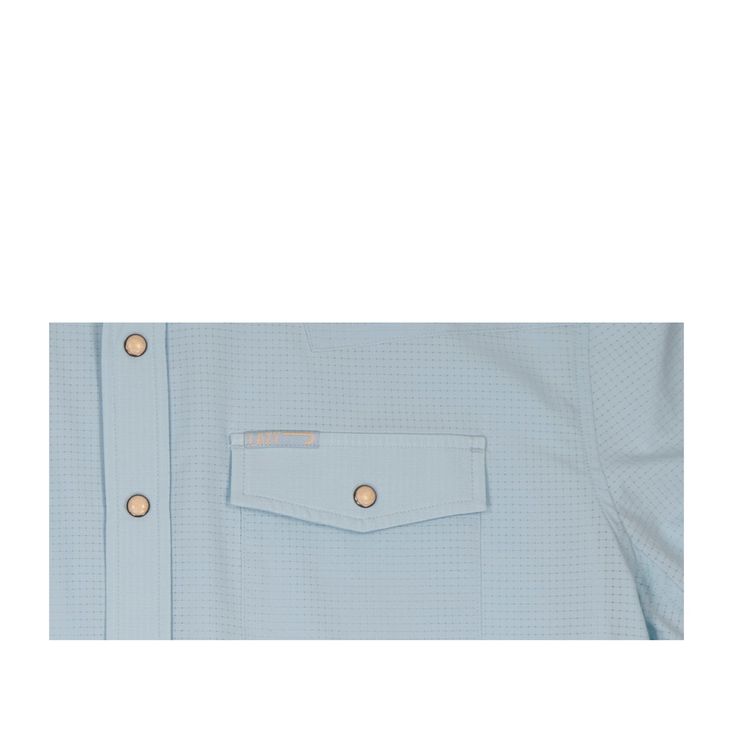 Lazy J Ranch Men's Airflow Pearl Snap Short Sleeve Shirt - Baby Blue-Lazy J Ranch Wear