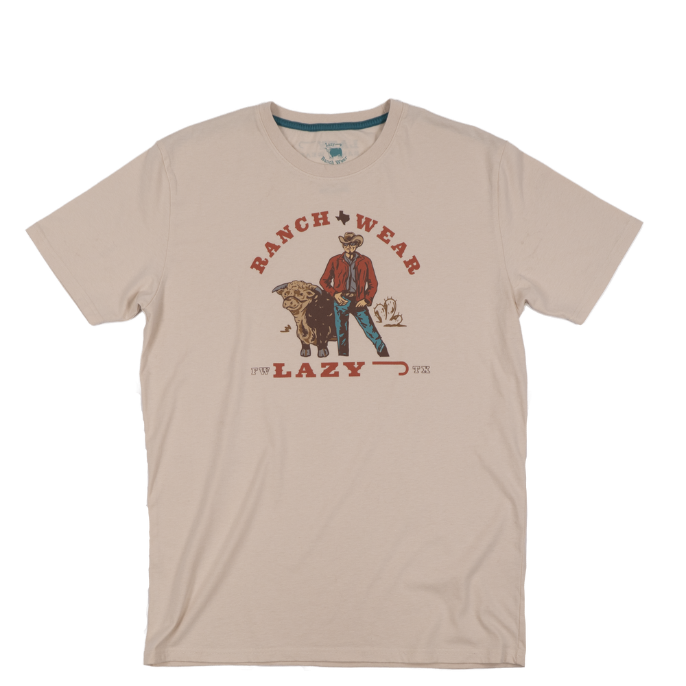 
                  
                    Lazy J Ranch Retro Stockman Natural T-Shirt-
                  
                