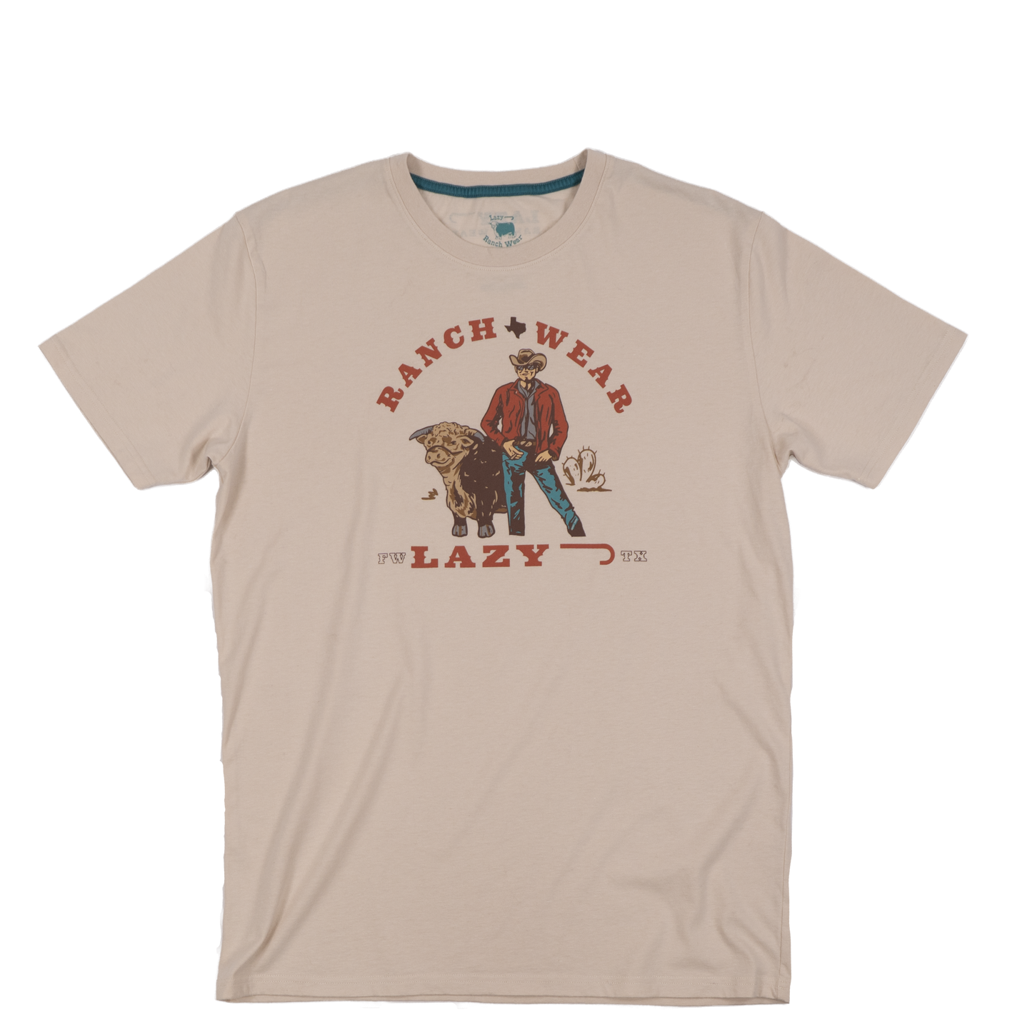 Lazy J Ranch Retro Stockman Natural T-Shirt-