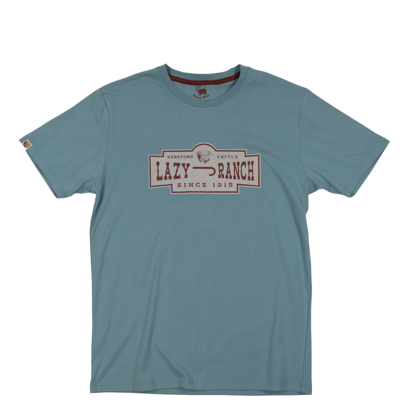 Lazy J Ranch Hereford Cattle Turquoise T-Shirt-