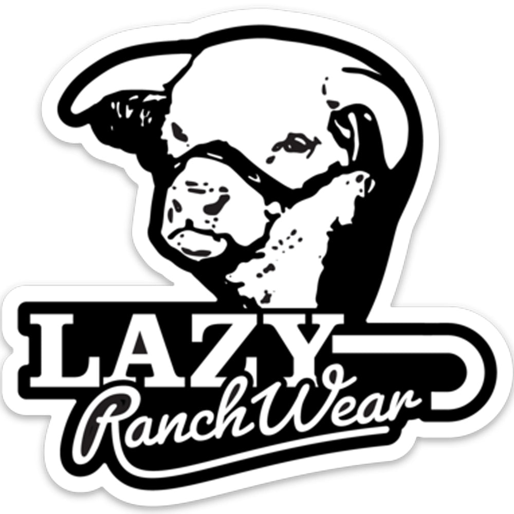 Lazy J Ranch Wear Hereford Black Show Time Sticker