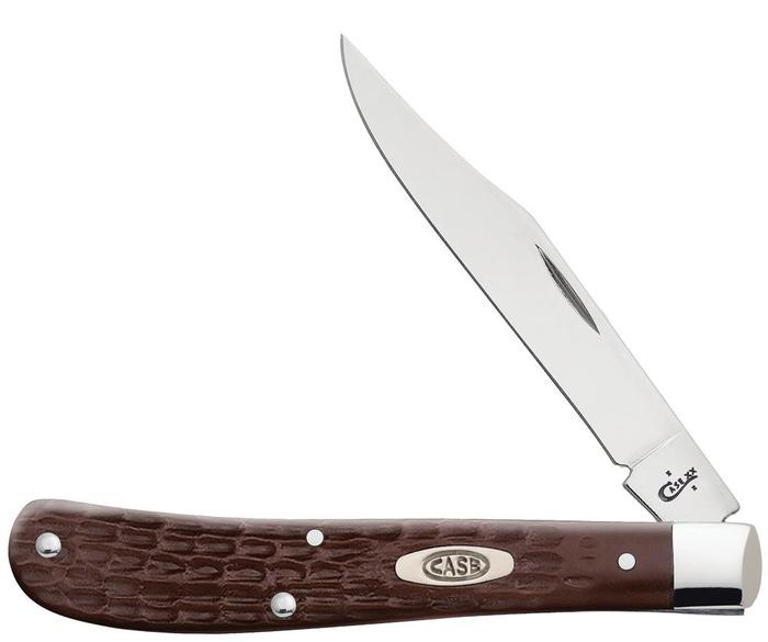 Case Knives Slimline Trapper Working Knife - Brown Synthetic