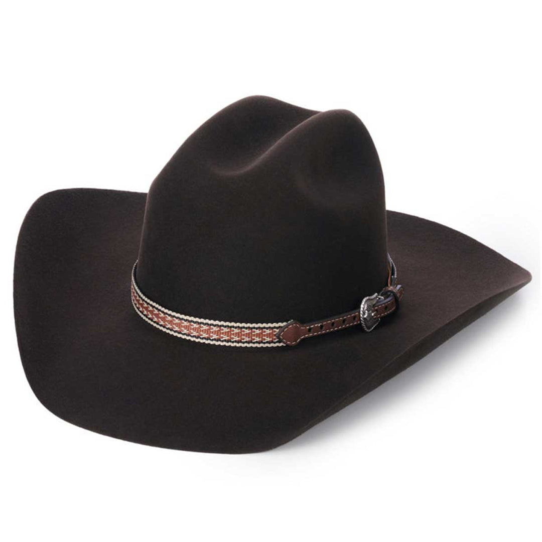 M & F Western Brown Patterned Ribbon Hatband