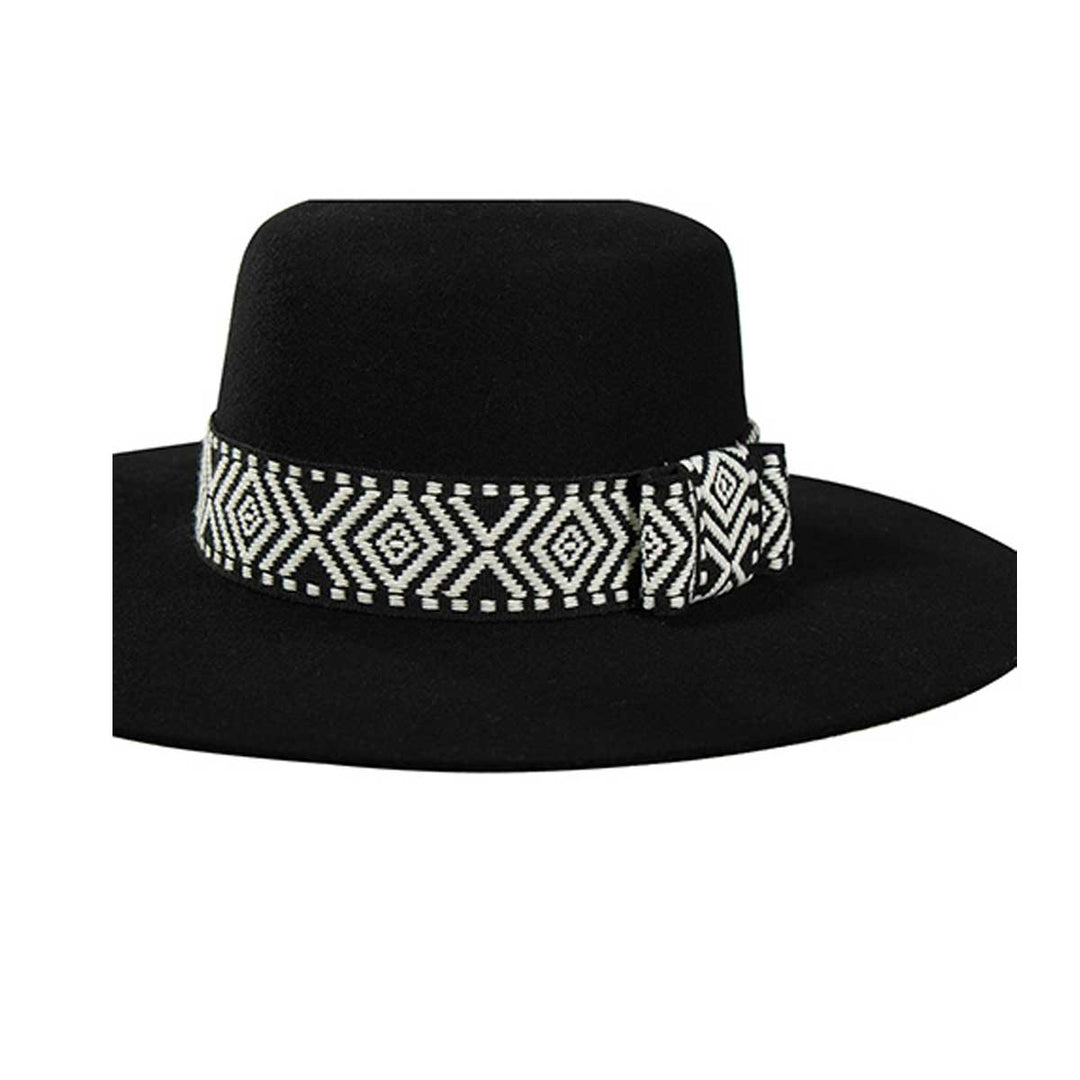 M & F Western Twister X-Pattern Hatband - White and Black