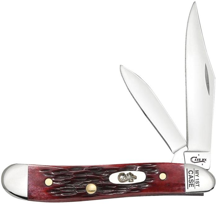 Case Knives My First Case Peach Seed Jig Knife - Old Red Bone Peanut