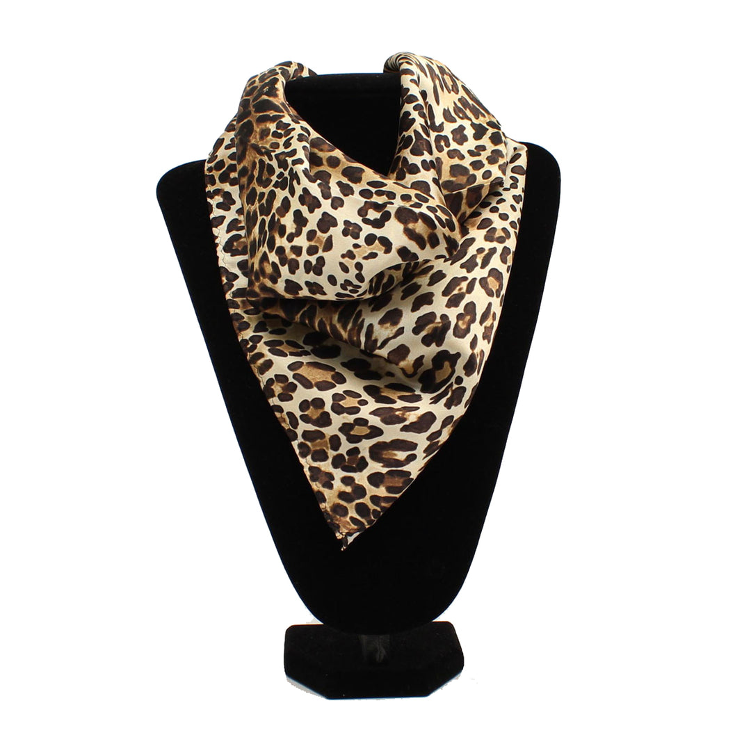 M & F Western Unisex Wild Rag Silk Scarf - Leopard Print
