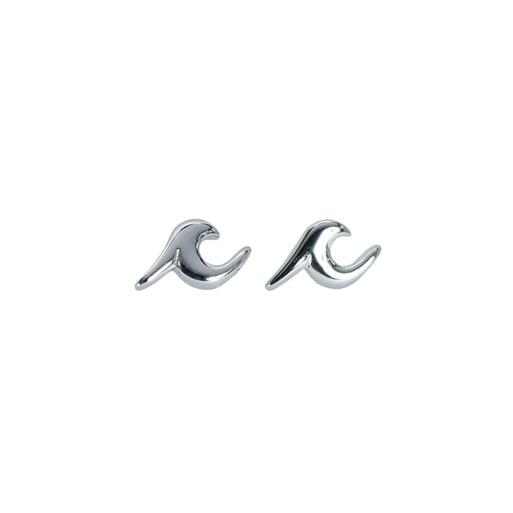 Pura Vida Wave Stud Earrings - Silver