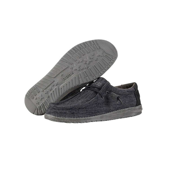 Hey Dude Wally Woven Men's Shoes - Carbone