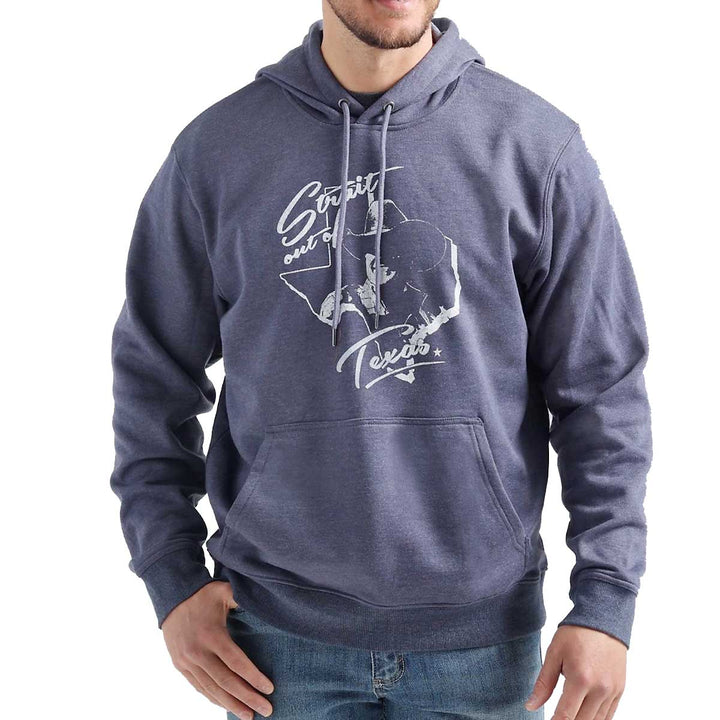 Wrangler Men's George Strait Out Of Texas Hoodie - Navy Heather