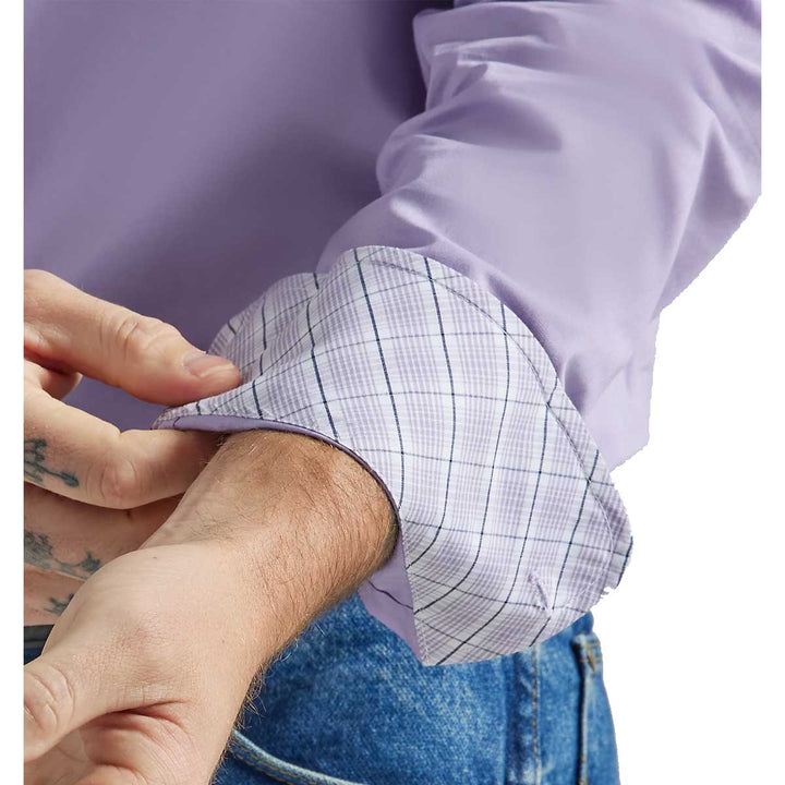 Wrangler Men's George Strait Button Down Long Sleeve Shirt - Lilac