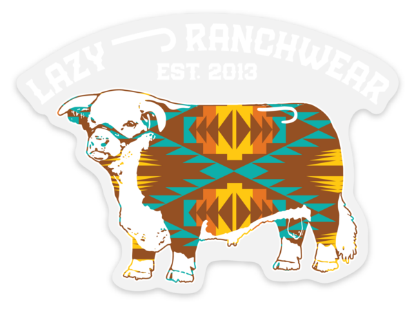 Lazy J Ranch Wear Apache Hereford Sticker-Stickers & Decals-APACHESTICK