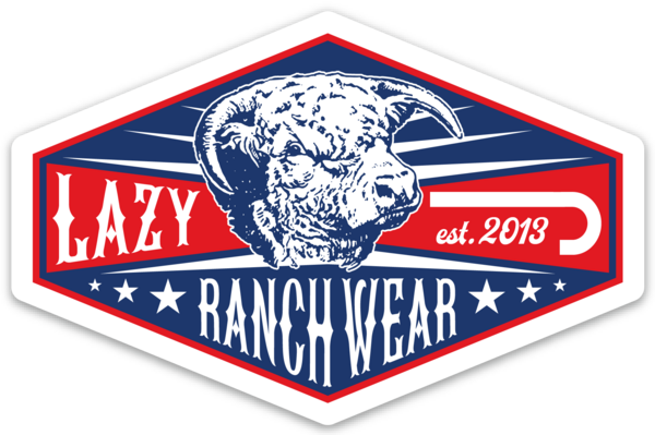 Lazy J Ranch Wear Wide Diamond Hereford Sticker