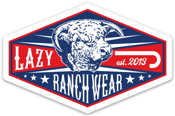 Lazy J Ranch Wear Wide Diamond Hereford Sticker-Stickers & Decals-WDSTICK