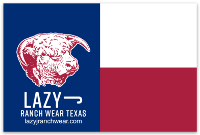 Lazy J Texas Flag Elevation Hereford Sticker Decal-Stickers & Decals-TEXASELEV-STK