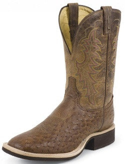 Tony Lama Dark Brown Vintage Smooth Ostrich Men's Boot - Lazy J Ranch Wear