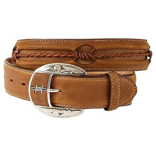 Justin Fenched In Men's Leather Belt - Lazy J Ranch Wear