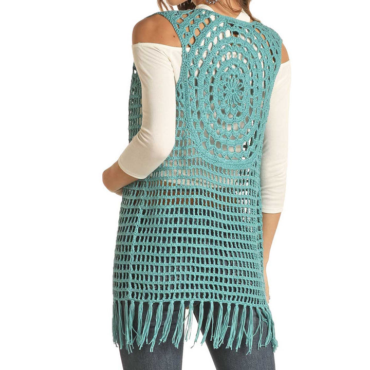 Rock & Roll Cowgirl Women's Crochet Fringe Vest