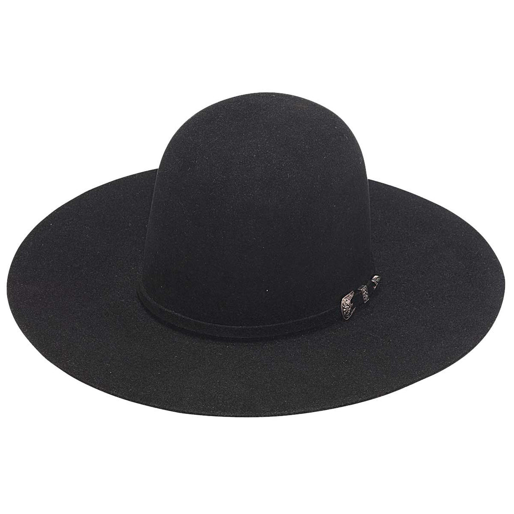 Twister Men's 6X Open Crown Fur Felt Hat - Black
