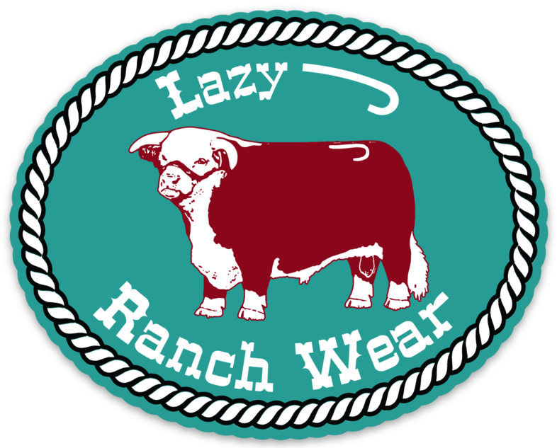 Lazy J Ranch Wear Original Patch Hereford Sticker-Stickers & Decals-LAZYJSTICKER