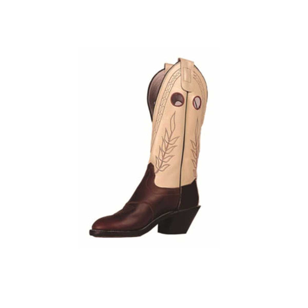 Olathe Boots Men's Chocolate Horse 14" Bone Soft Cowboy Boots