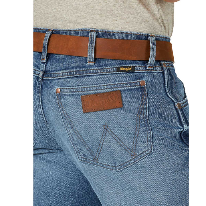 Wrangler Men's Retro Slim Fit Boot Cut Green Jeans