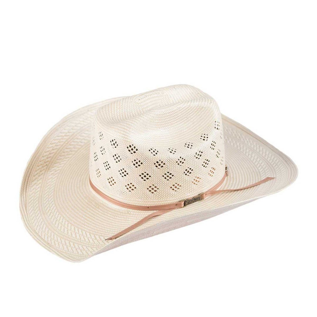 American Hat Co 7800 Fancy Square Pattern Vent Straw Gat