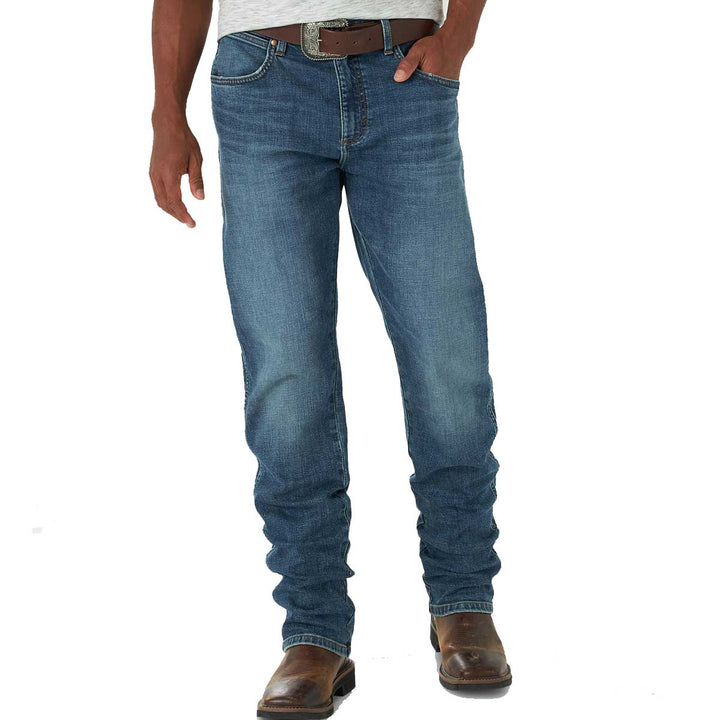 Wrangler Men's Slim Straight Retro Green Jeans - Eubank